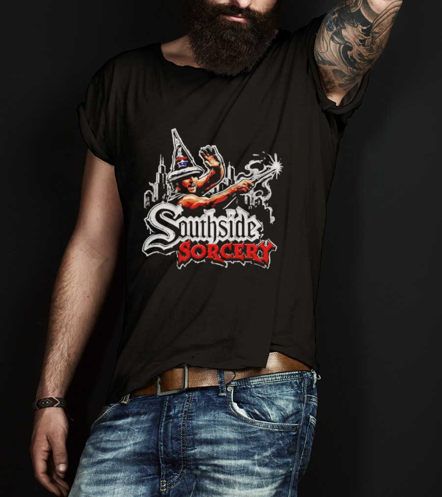 Southside Sorcery Chicago Wizard Magic Skyline Spellbinding T-Shirt