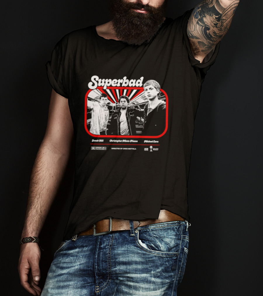 Superbad Movie Jonah Hill Christopher Mintz Plasse Michael Cera T-Shirt
