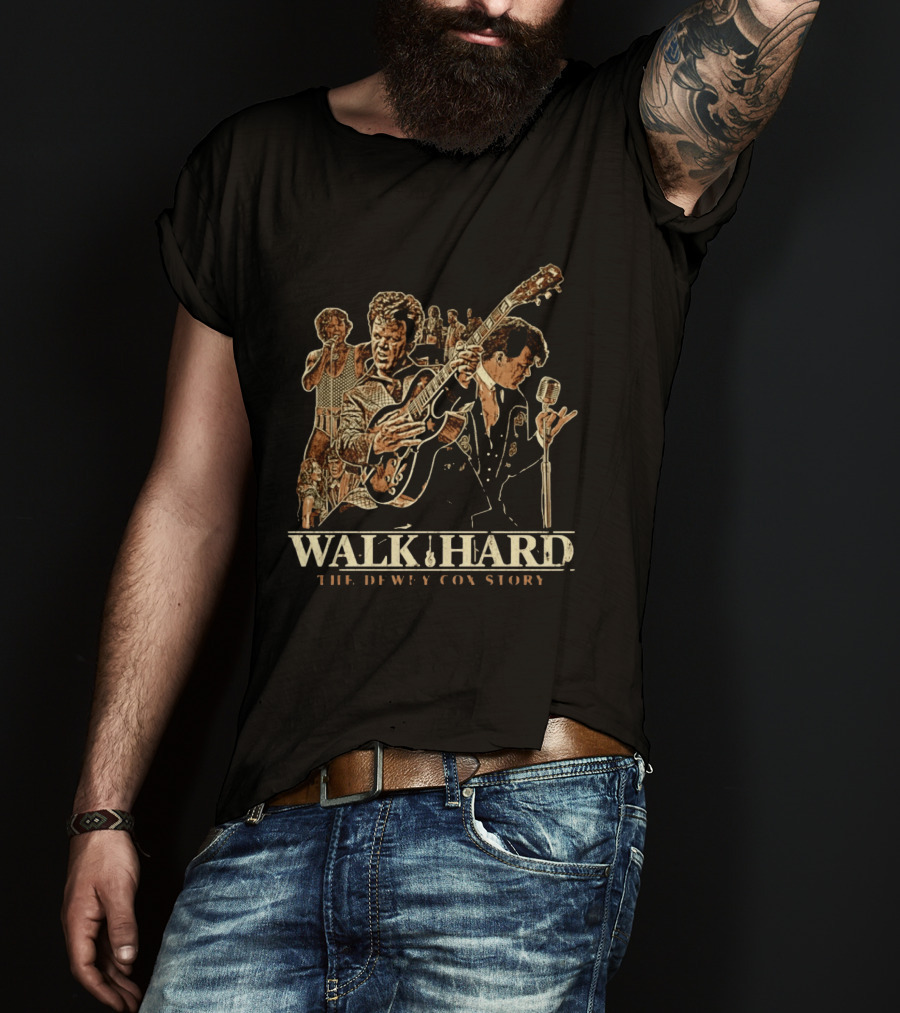 Walk Hard The Dewey Cox Story Collage John C Reilly Guitar Microphone Scene T-Shirt