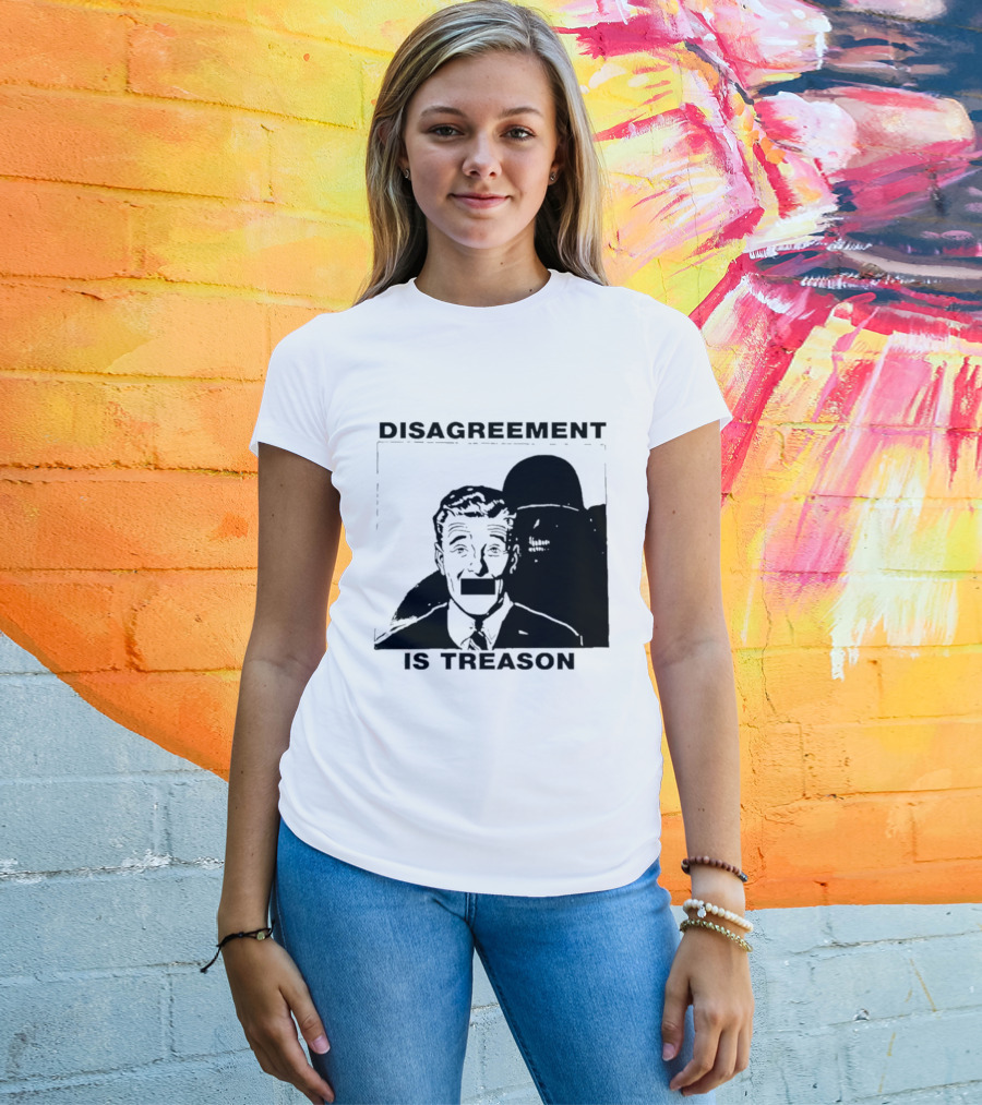 Disagreement Is Treason Retro Dystopian Censorship T-Shirt