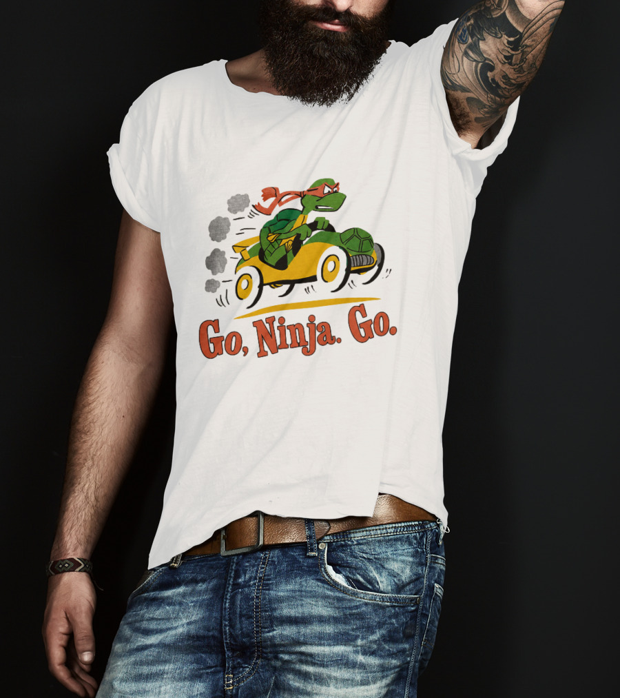 Ninja Turtle Racing In Classic Go Kart T-Shirt