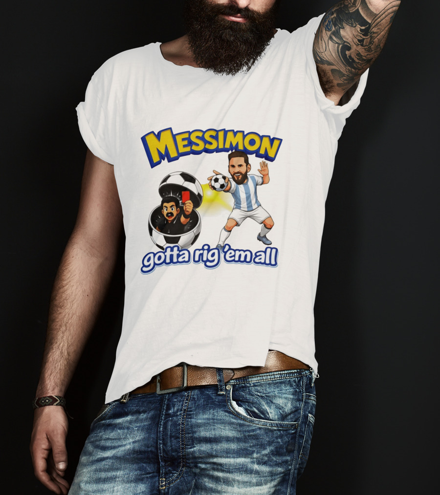Messimon Soccer Fusion Gotta Rig 'em All Cartoon T-Shirt
