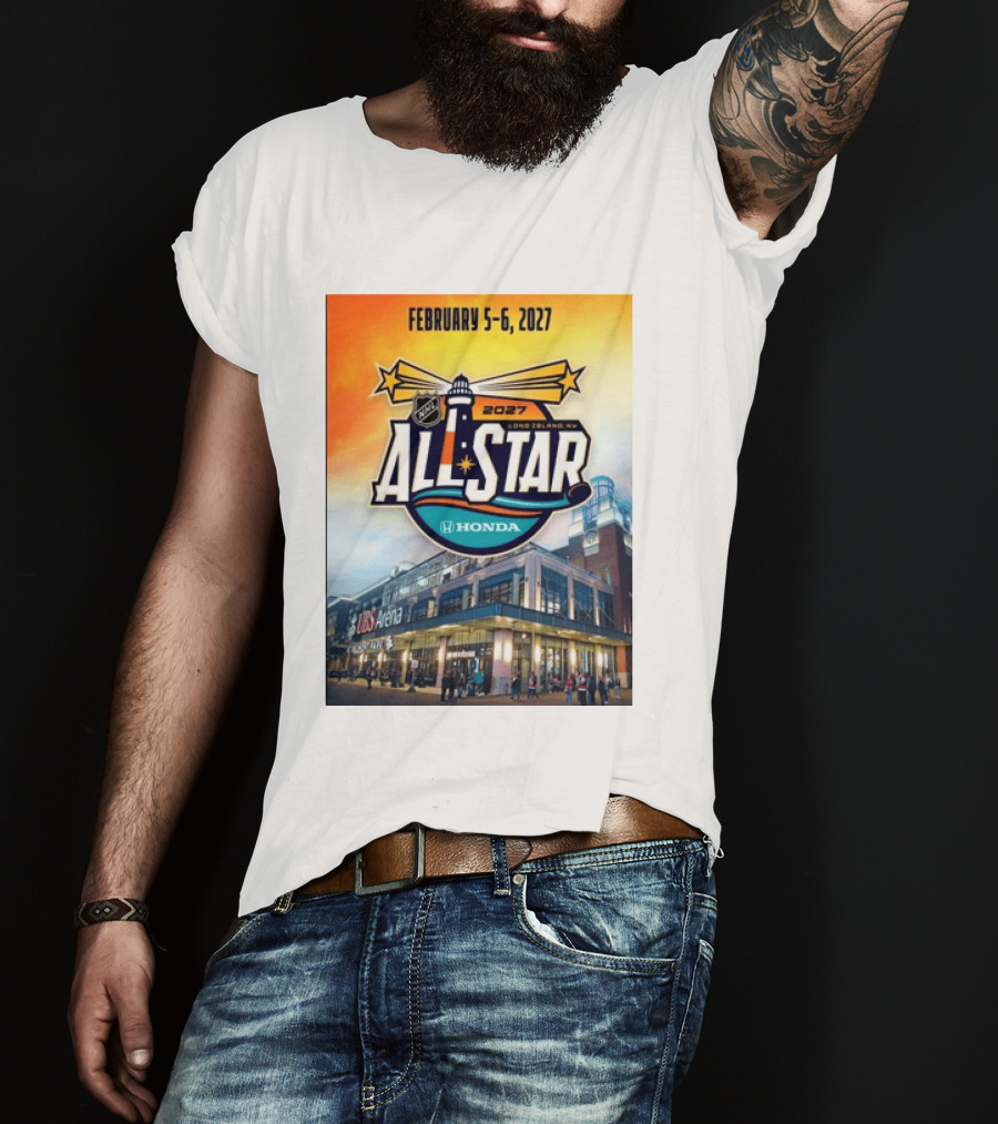 NHL All Star 2027 Honda February 5 6 UBS Arena Long Island NY T-Shirt