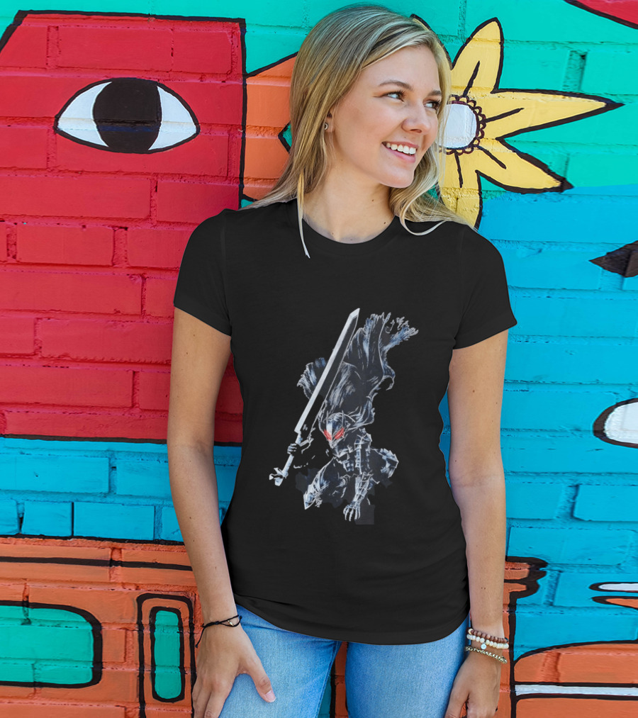 Berserk Guts Berserker Armor Dragonslayer Sword Action Pose T-Shirt