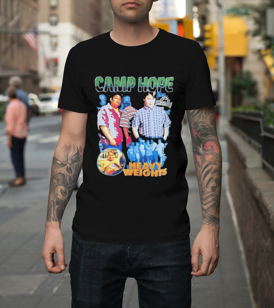 Camp Hope 90 Heavy Weights Featuring Characters From Cult T-Shirt