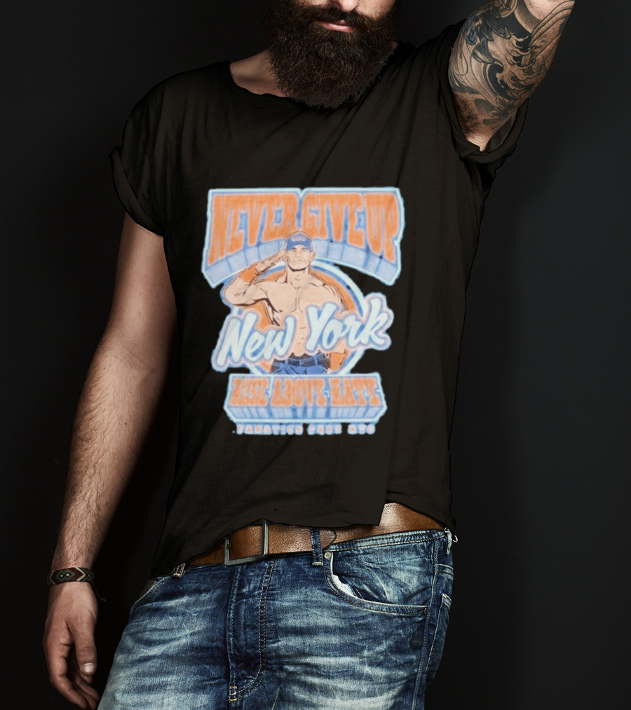Never Give Up New York Rise Above Hate Fanatics Fest NYC T-Shirt