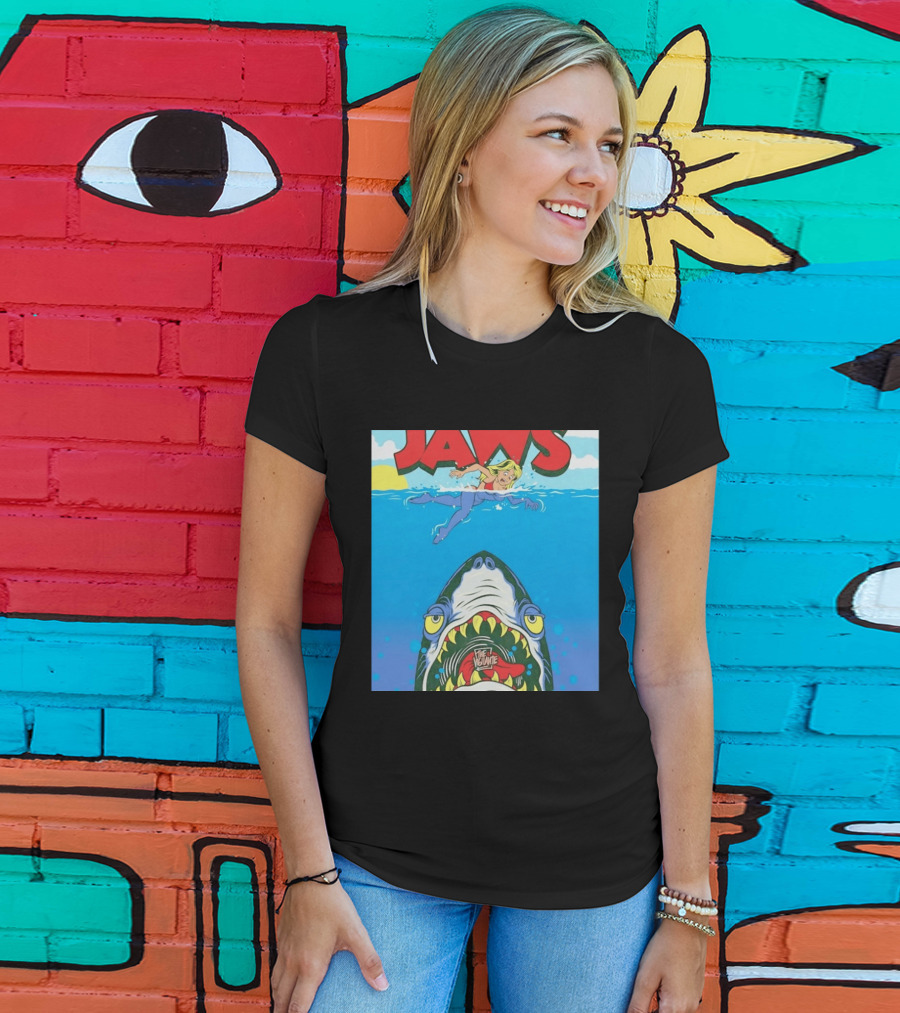 The Vigilante Jaws Shark Attack Comic Cartoon T-Shirt