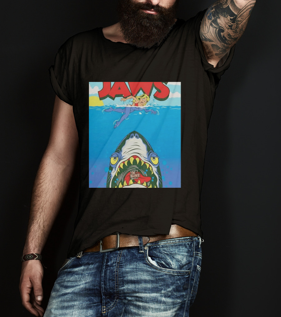 The Vigilante Jaws Shark Attack Comic Cartoon T-Shirt