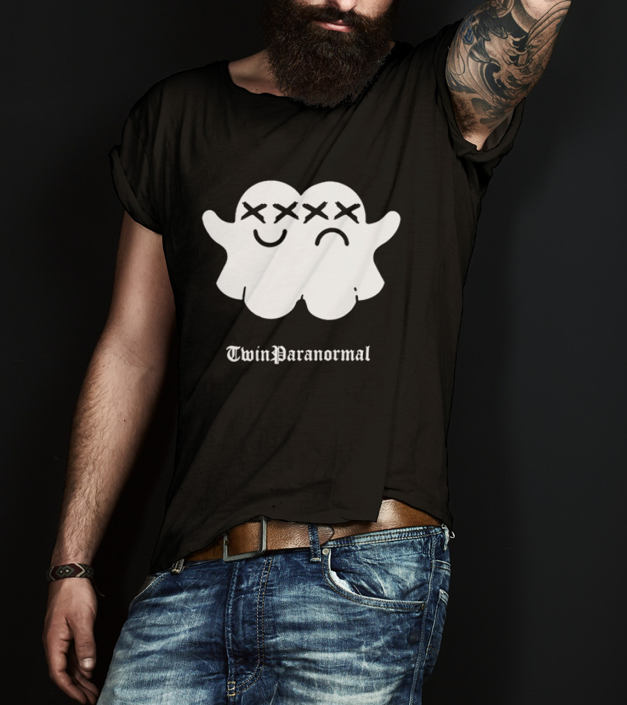 Twin Paranormal Ghost Duo Spooky Matching Spirits T-Shirt
