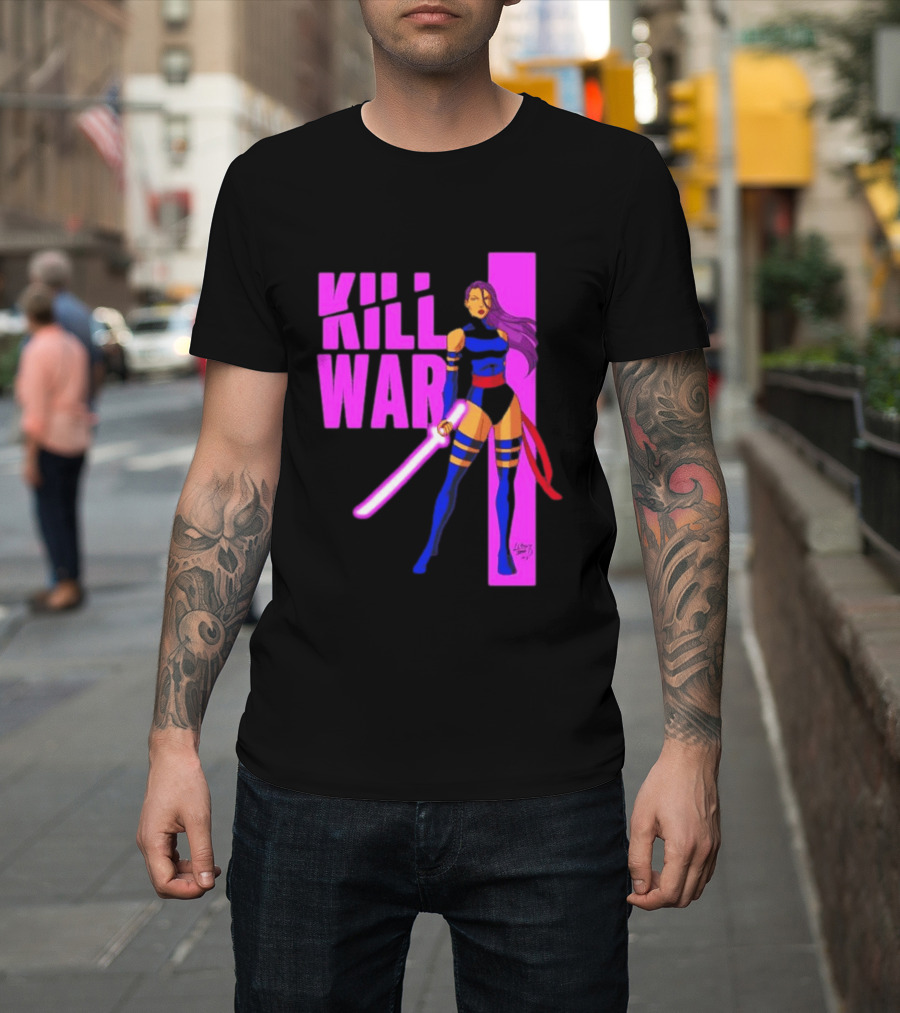 Psylocke Marvel Comics Kill War Pink T-Shirt