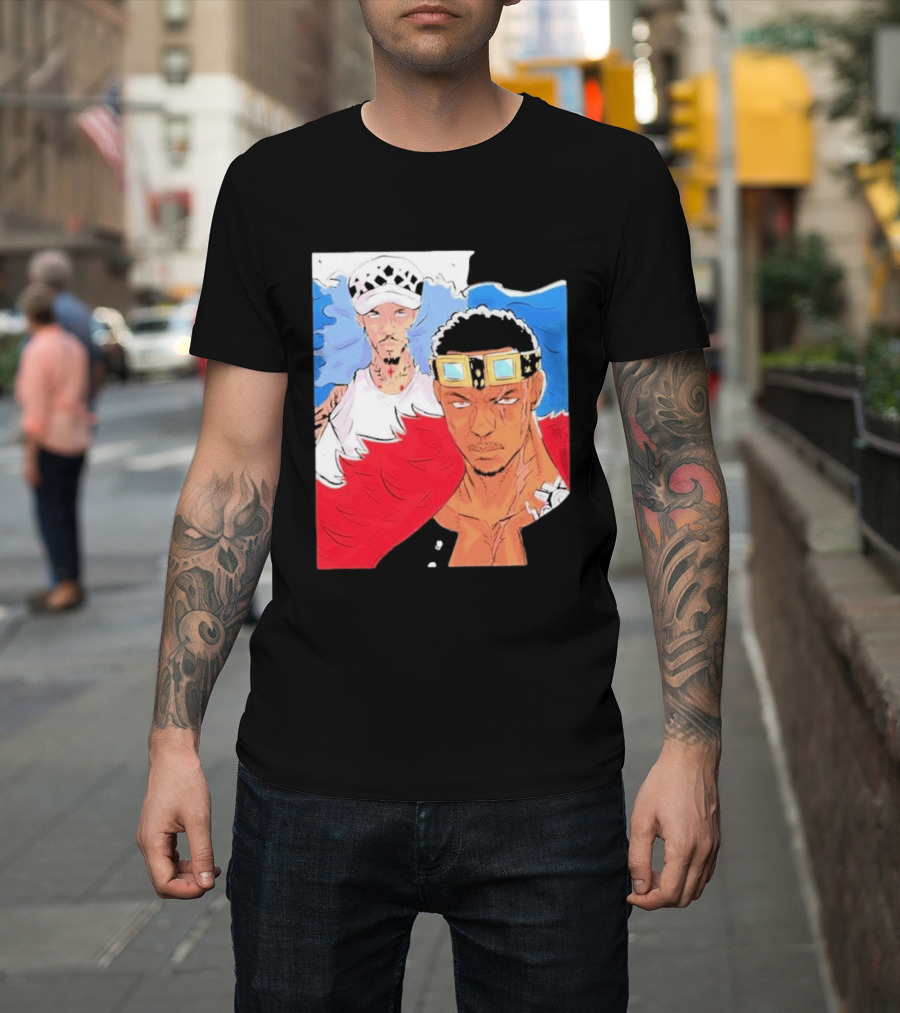 Minnesota Timberwolves Anthony Edwards Lamelo Ball Anime Crossover One Piece Fusion T-Shirt