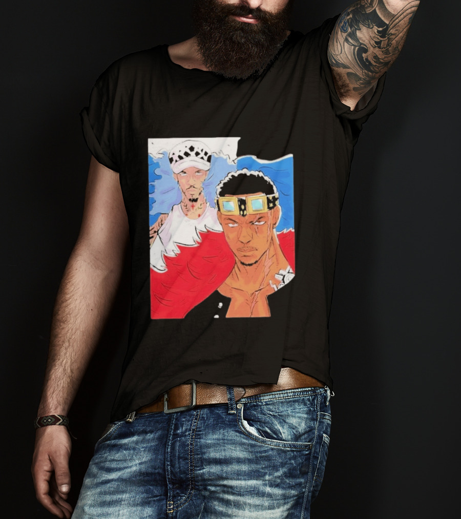 Minnesota Timberwolves Anthony Edwards Lamelo Ball Anime Crossover One Piece Fusion T-Shirt