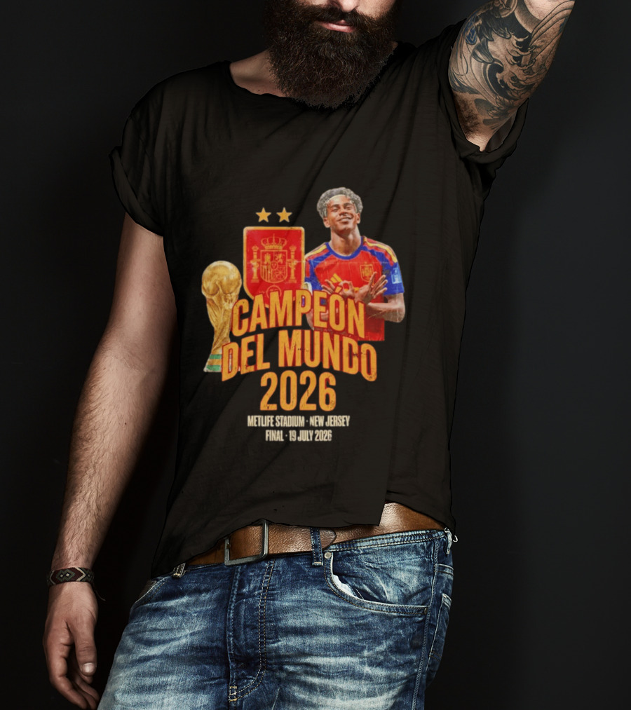 Spain Campeon Del Mundo 2026 Metlife Stadium New Jersey Final 19 Jul 2026 T-Shirt