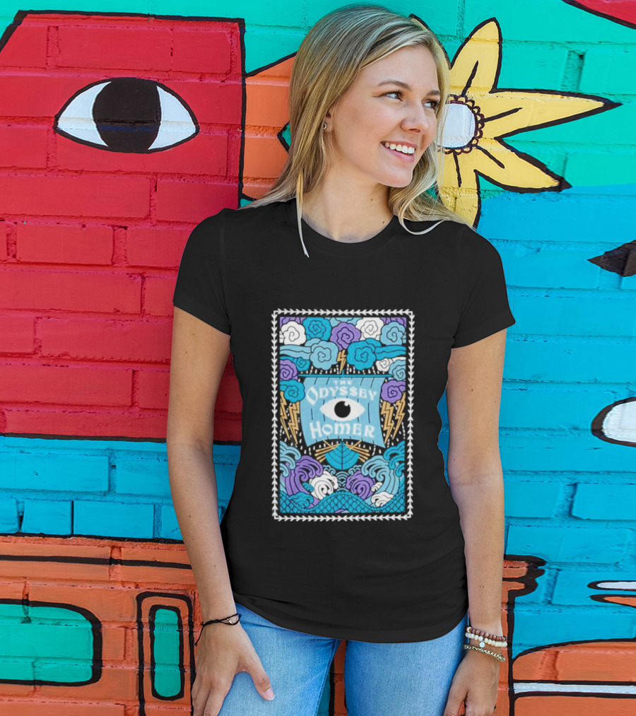 The Odyssey Homer Cyclops Eye Lightning Waves T-Shirt