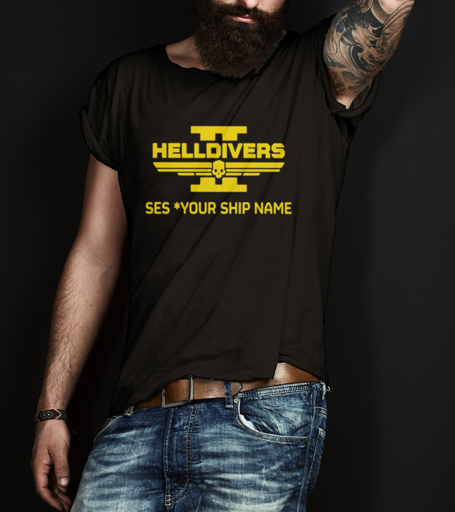 Helldivers II Customized SES Your Ship Name T-Shirt