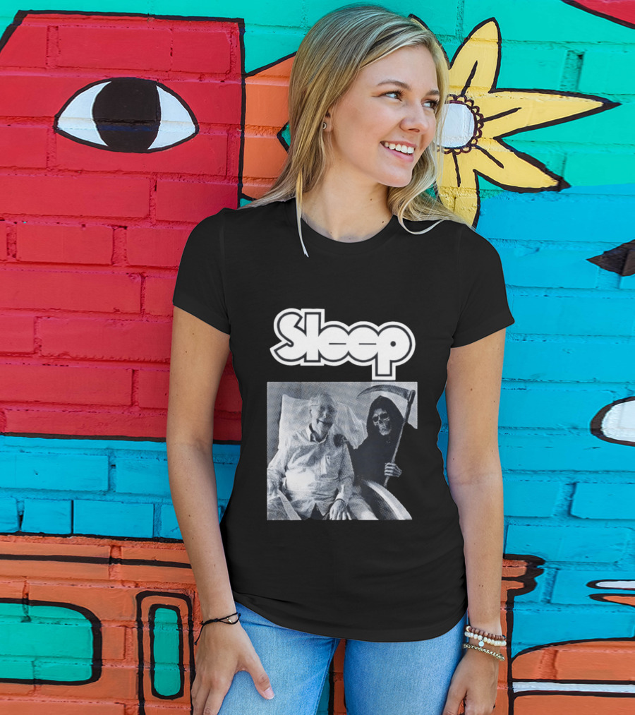 United Snakes Grim Reaper Holding Scythe Sleep Elderly Man In Hospital Room T-Shirt