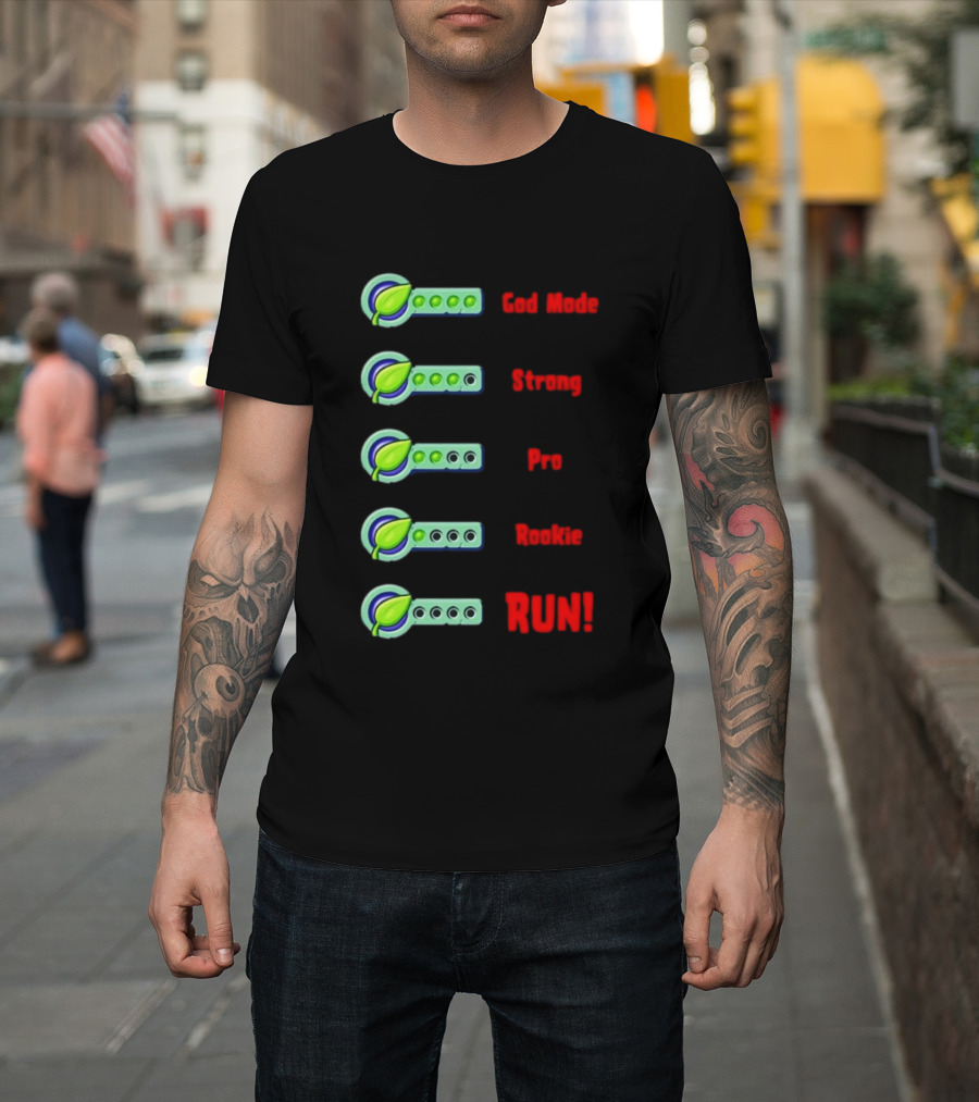 Plant Food Power Levels God Mode Strong Pro Rookie Run T-Shirt