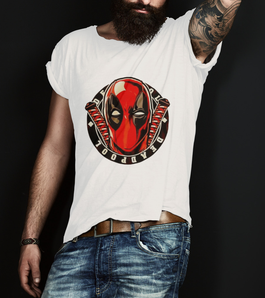Deadpool Marvel Comics Mask Katana Swords T-Shirt