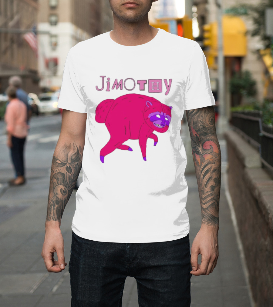 Jimothy Pink Raccoon T-Shirt
