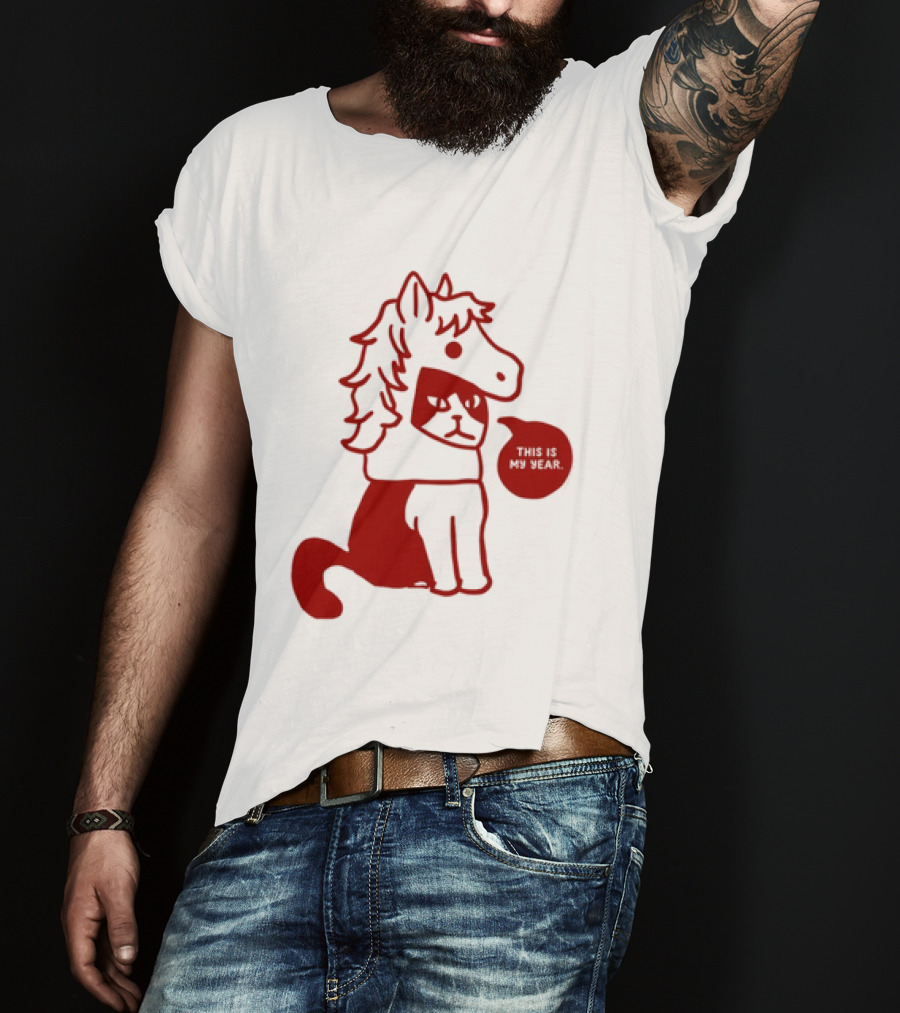 Year Of The Horse 2026 Chinese Lunar New Year Zodiac Cat T-Shirt