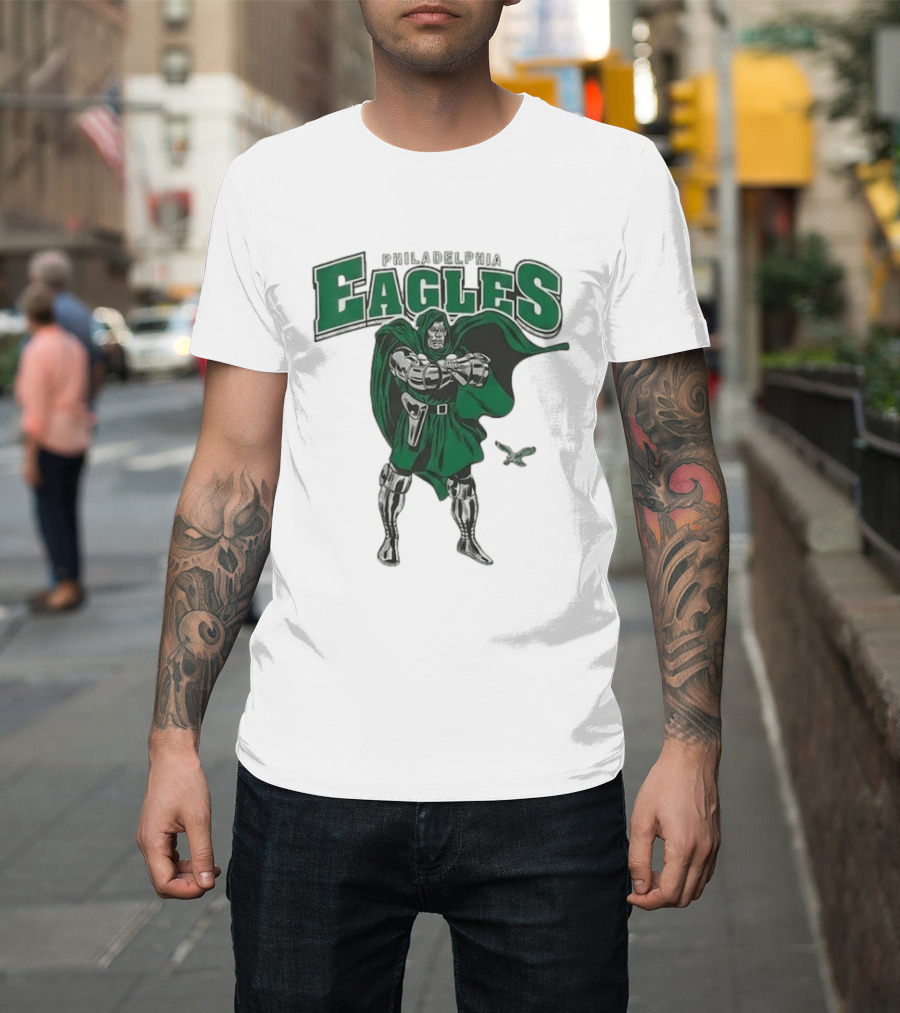 Philadelphia Eagles Doctor Doom 2026 Villain Collaboration T-Shirt