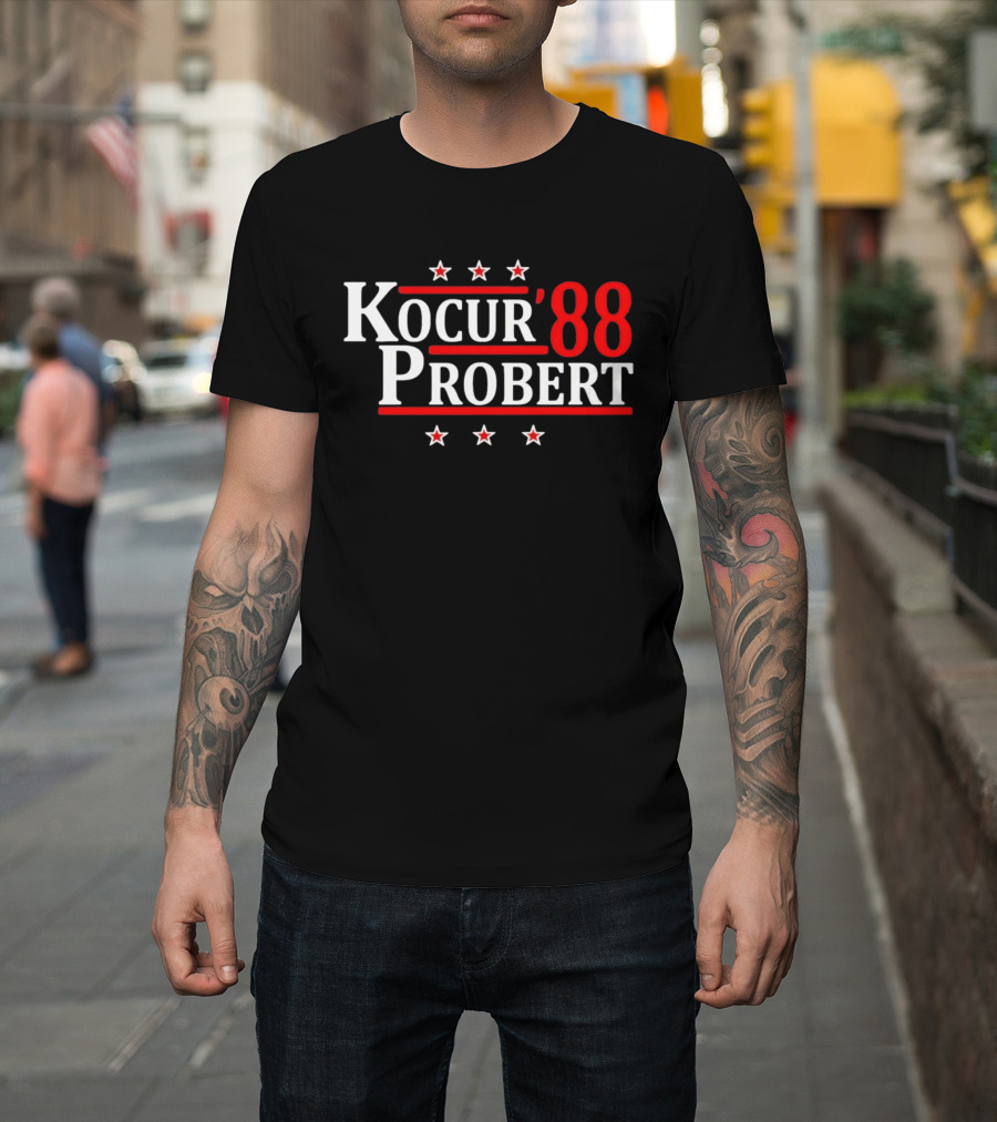 Detroit Kocur Probert Hockey Legends 88 With Stars T-Shirt