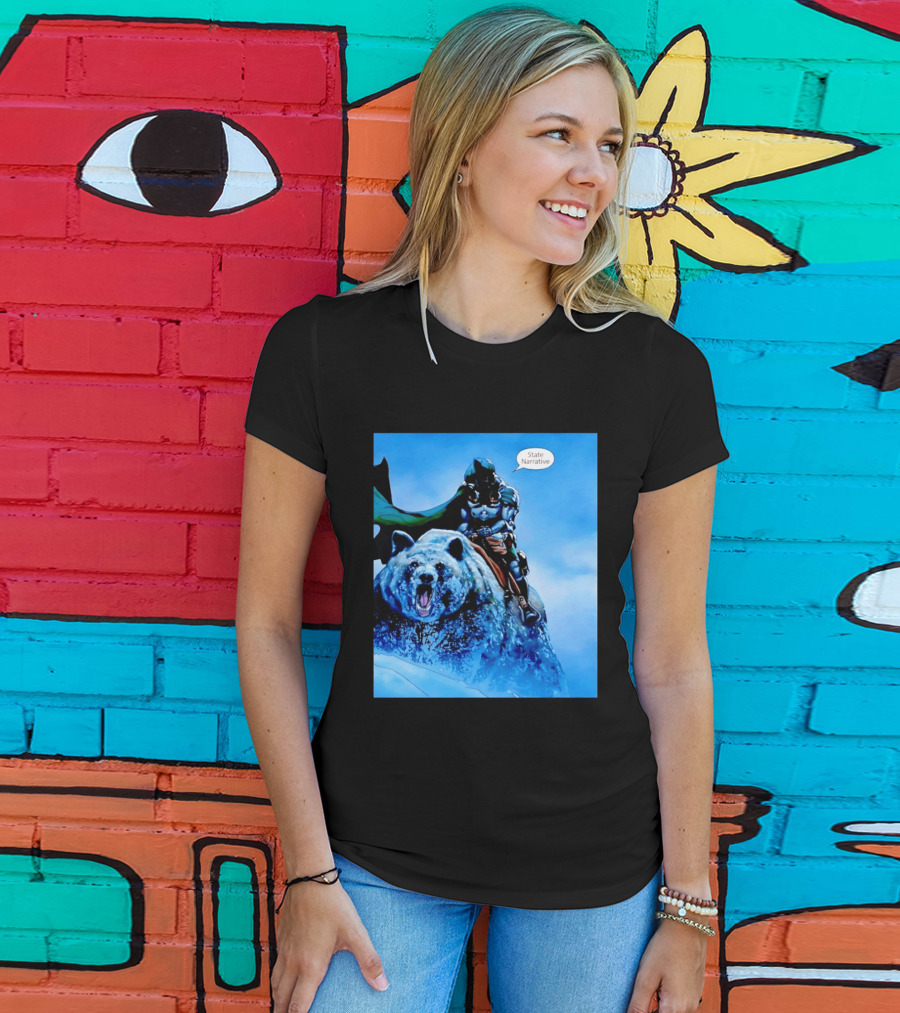 Doctor Doom State Narrative Riding Bear T-Shirt