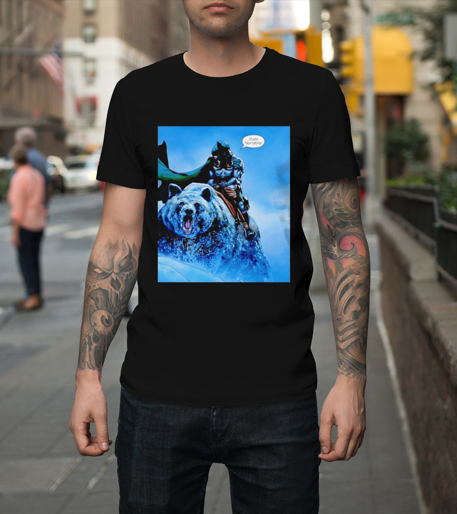 Doctor Doom State Narrative Riding Bear T-Shirt