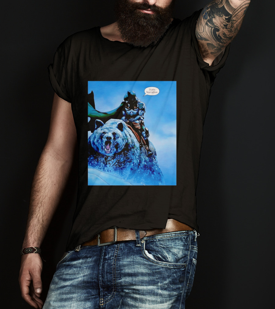 Doctor Doom State Narrative Riding Bear T-Shirt