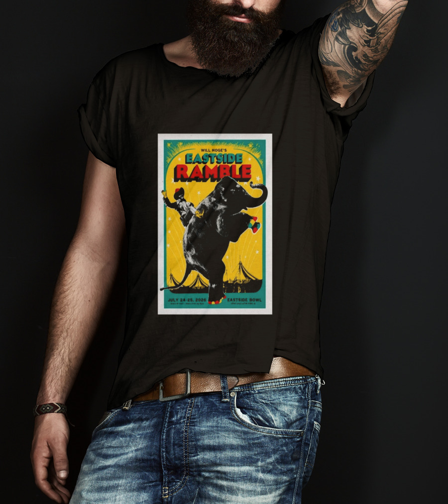 Will Hoge Eastside Ramble Nashville TN July 24 25 2026 Elephant Circus Eastside Bowl T-Shirt