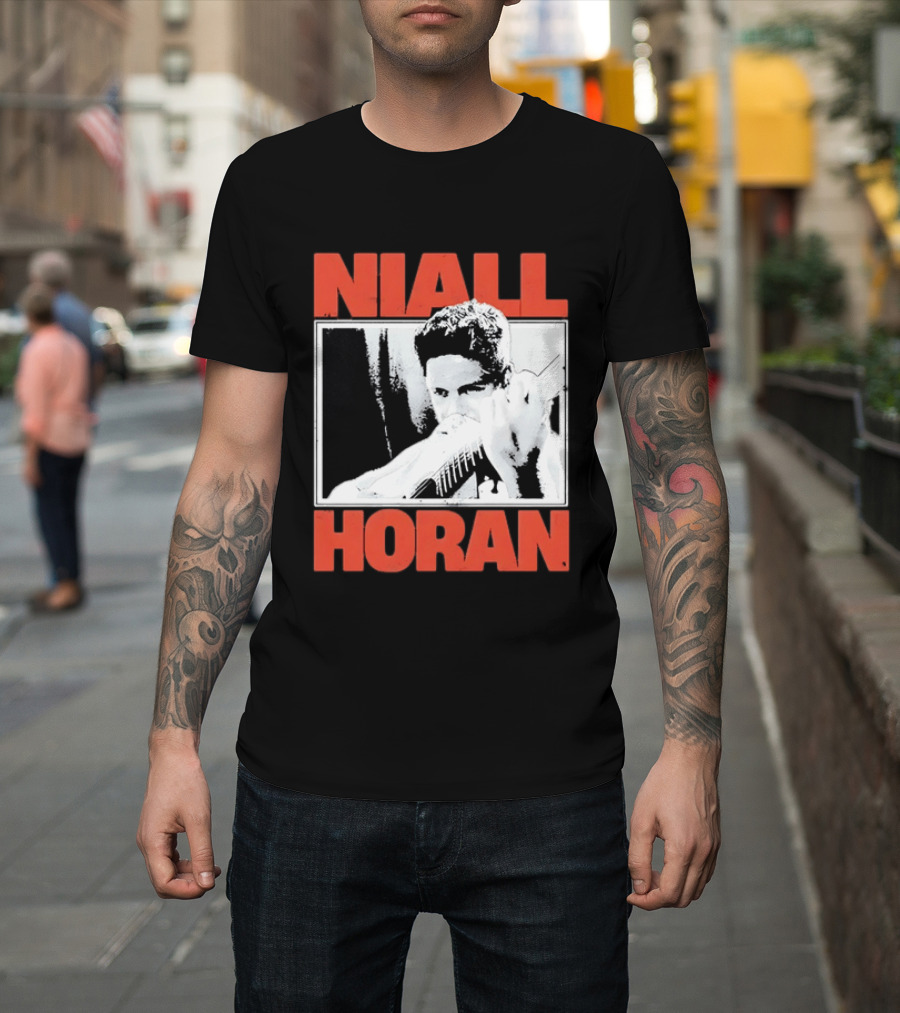 Niall Horan Distressed Guitar Player Image One Direction T-Shirt
