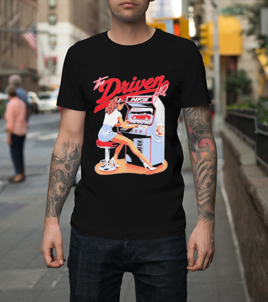 The Driven HQ NFS Arcade Gaming Girl Retro Pin Up T-Shirt