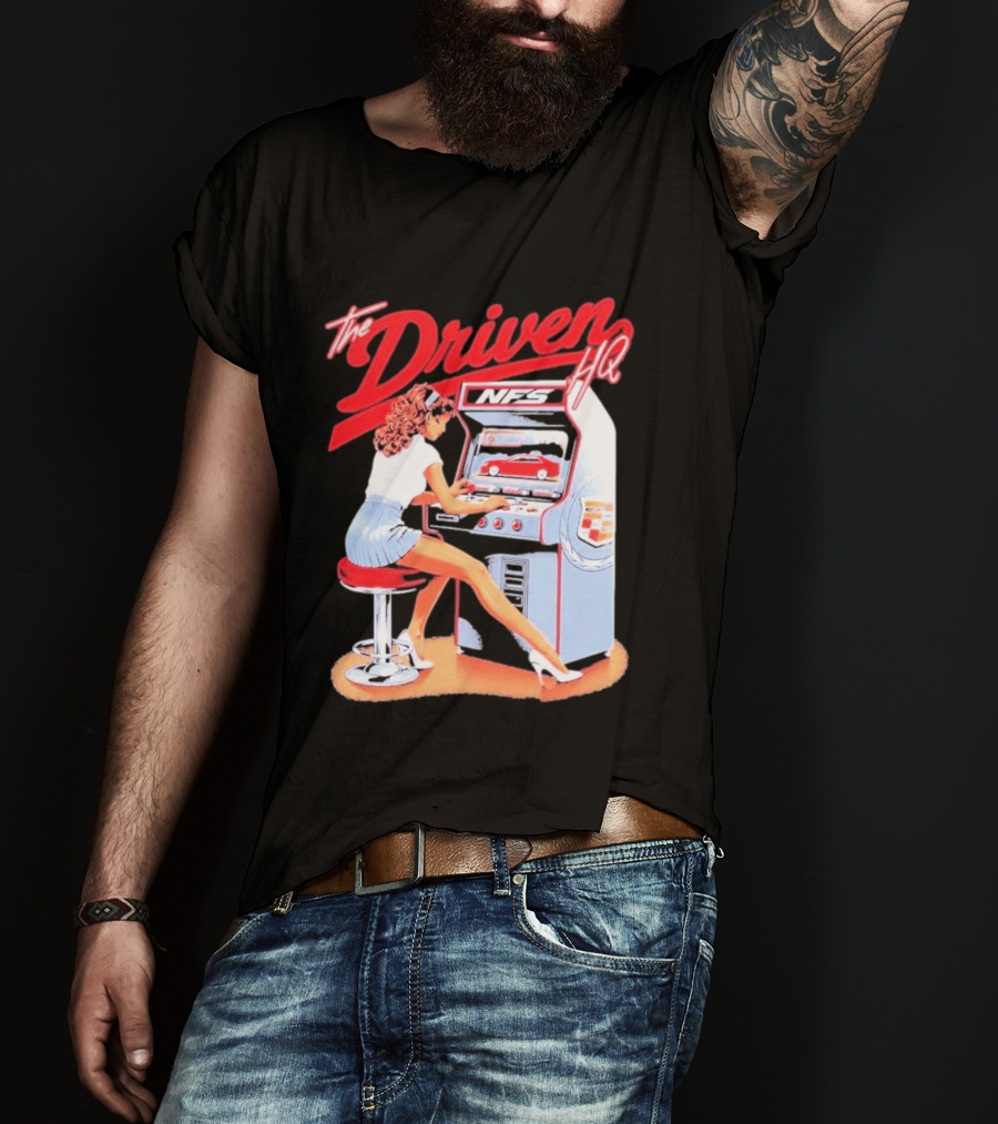 The Driven HQ NFS Arcade Gaming Girl Retro Pin Up T-Shirt