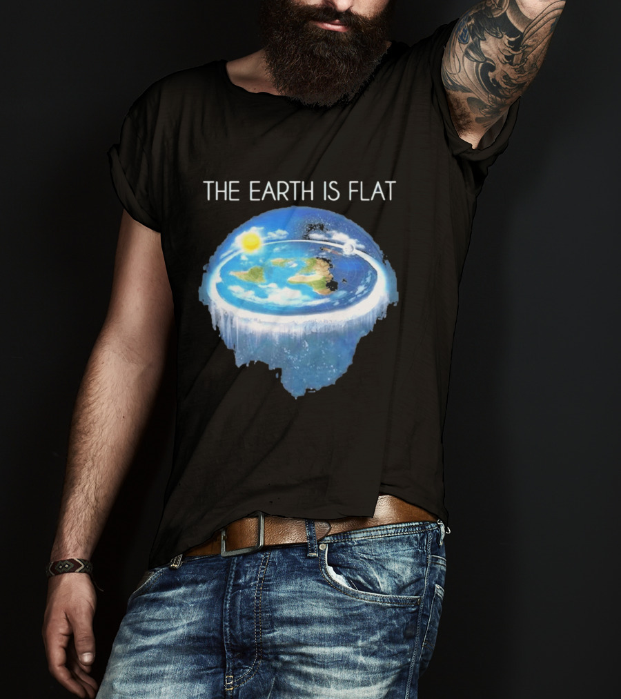 The Earth Is Flat Map Model Firmament Dome Sun Moon Sheol T-Shirt