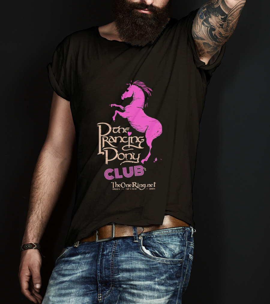 The Prancing Pony Club Pink Horse JRR Tolkien TheOneRingnet T-Shirt