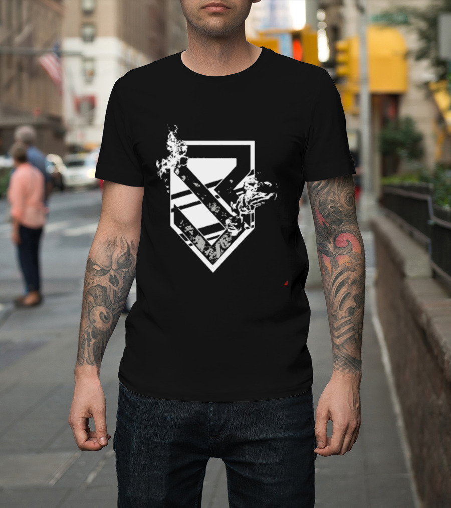 Tyrese Haliburton Seth Rollins Flames 2026 At Madison Square Garden Shield T-Shirt
