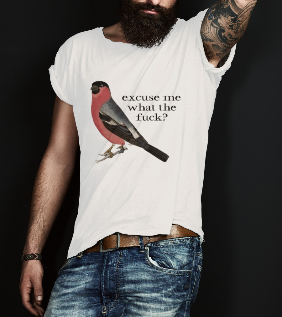 Eurasian Bullfinch Bird Excuse Me What The Fuck T-Shirt