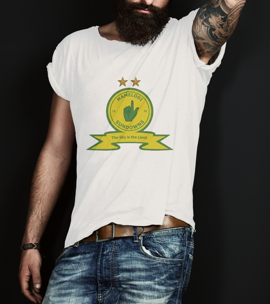 Mamelodi Sundowns 1970 The Sky Is The Limit Logo Two Stars T-Shirt