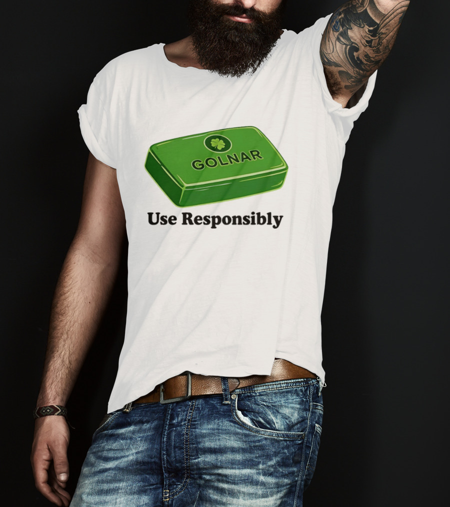 Golnar Green Bar Use Responsibly Shamrock T-Shirt