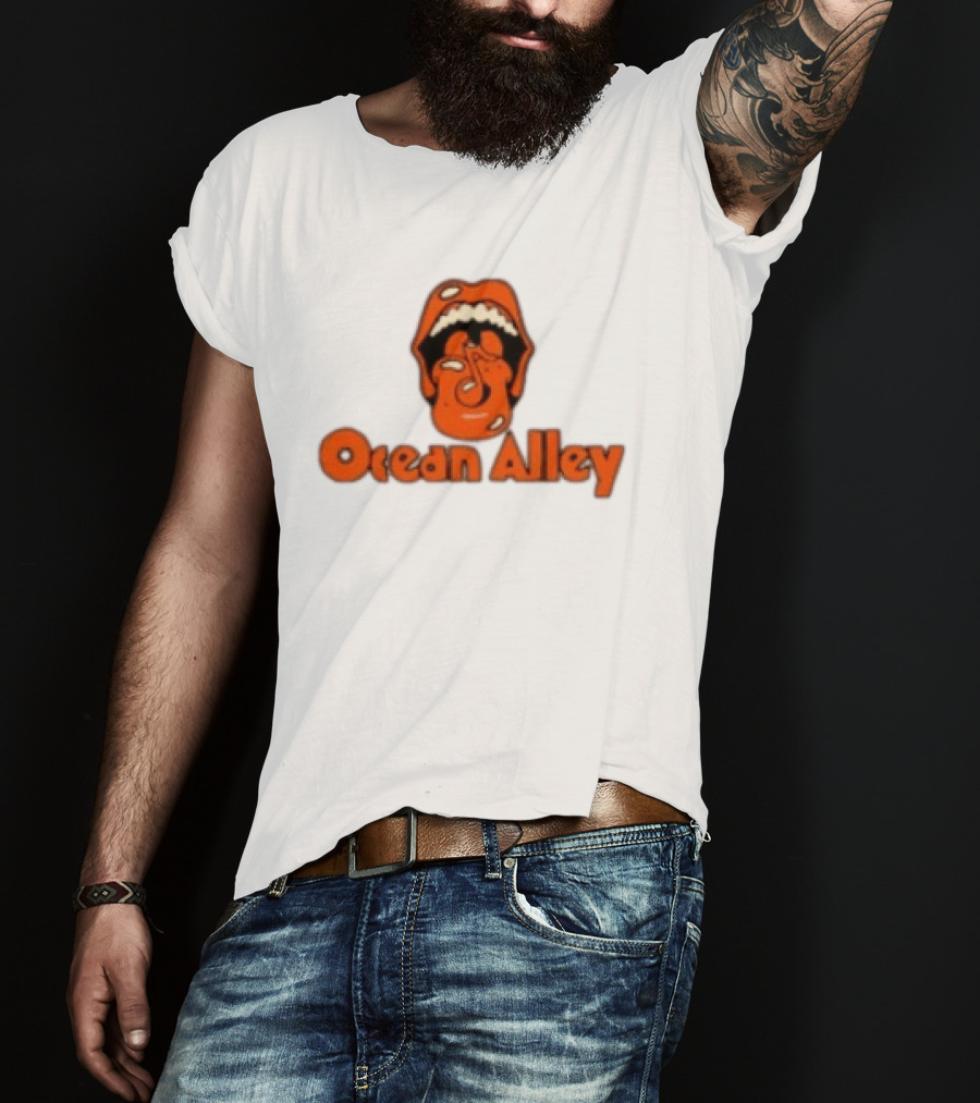 Ocean Alley Acid Tongue Ash Grey Vintage Inspired Merchandise T-Shirt