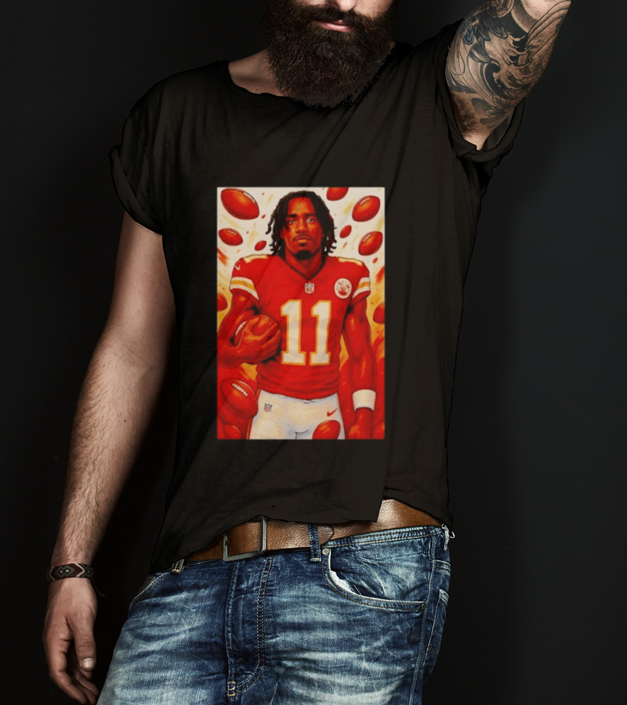 Jalen Royals Kansas City Chiefs Number 11 Football Player With Team Logo And Jersey T-Shirt