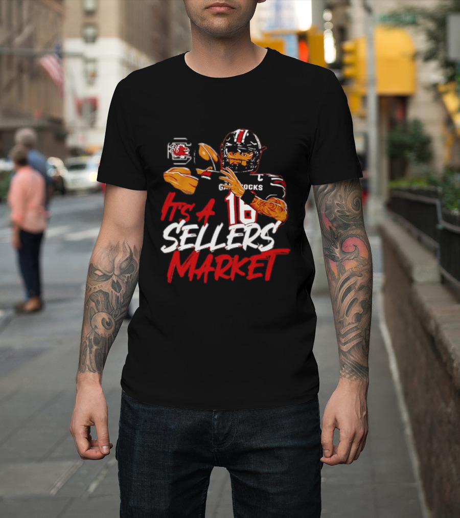 LaNorris Sellers South Carolina Gamecocks Football It's A Sellers Market 18 T-Shirt