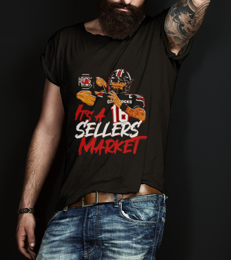 LaNorris Sellers South Carolina Gamecocks Football It's A Sellers Market 18 T-Shirt