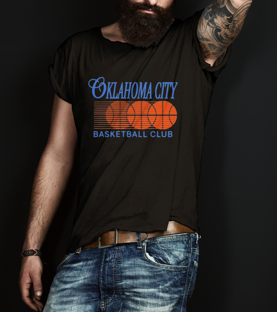 Oklahoma City Basketball Club Orange Motion Merchandise T-Shirt