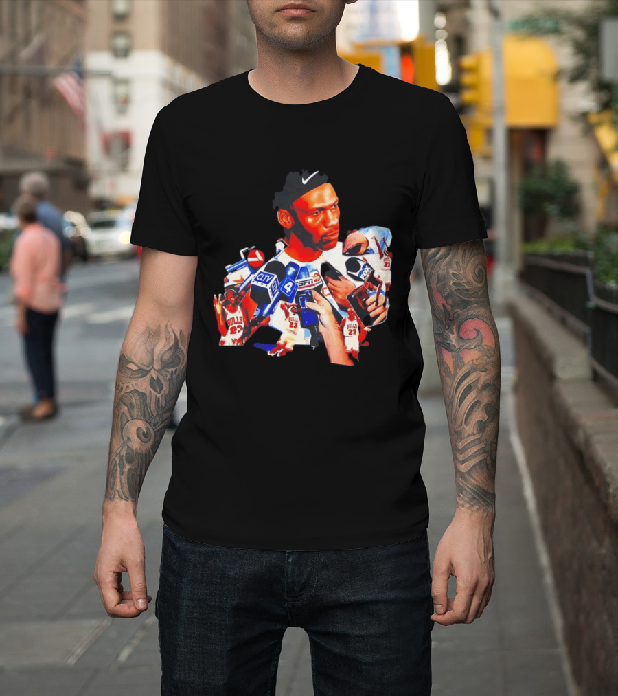 Michael Jordan Press Conference CLTV ESPN FOX Bulls T-Shirt
