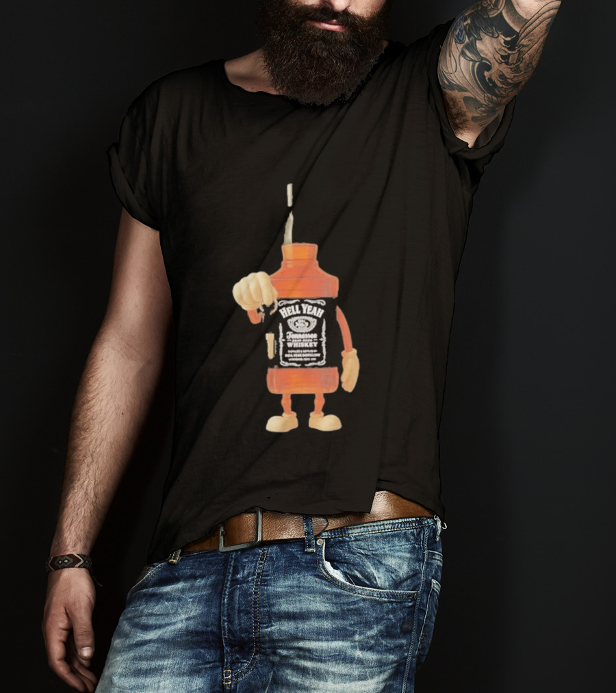Hell Yeah Tennessee Whiskey Bottle Figure With Car Key T-Shirt