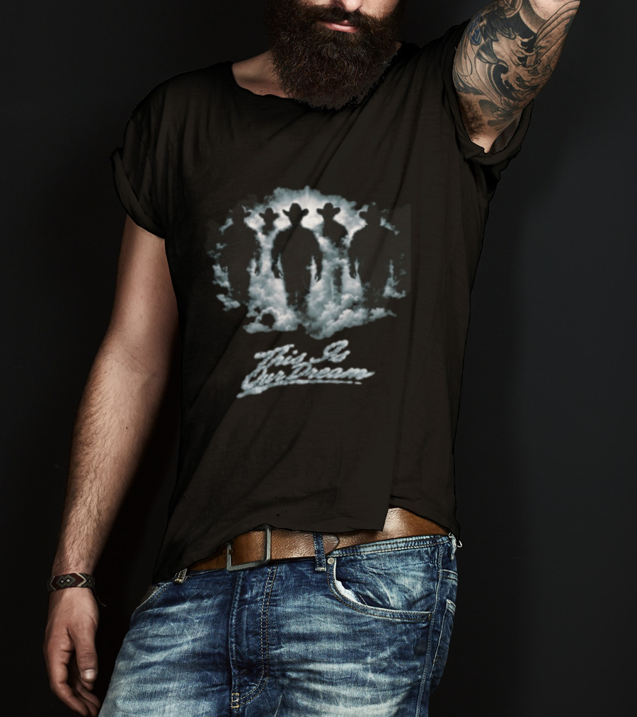 Fuerza Regida Malos Pasos Cowboy Silhouette Clouds T-Shirt