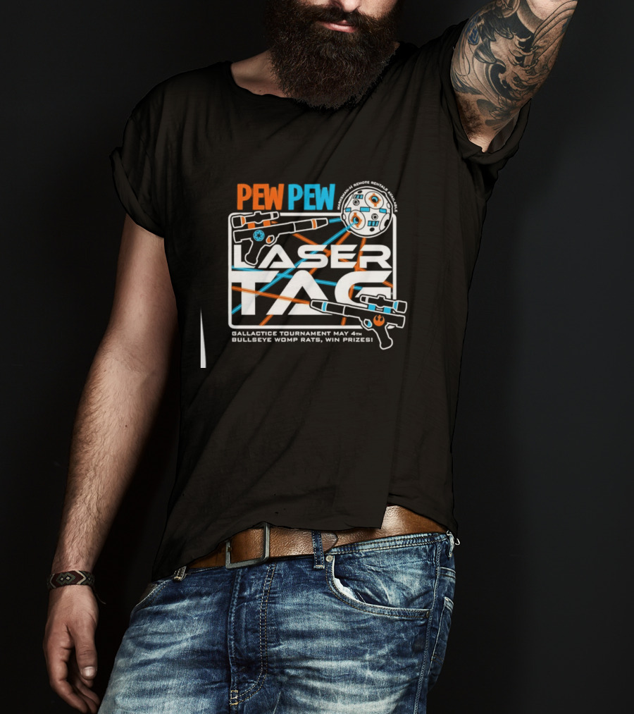 Pew Pew Laser Tag Galactic Tournament May 4th Bullseye Womp Rats Win Prizes T-Shirt