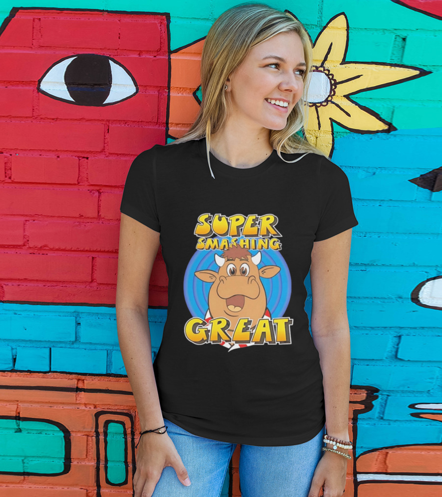 Super Smashing Great Cartoon Bull T-Shirt