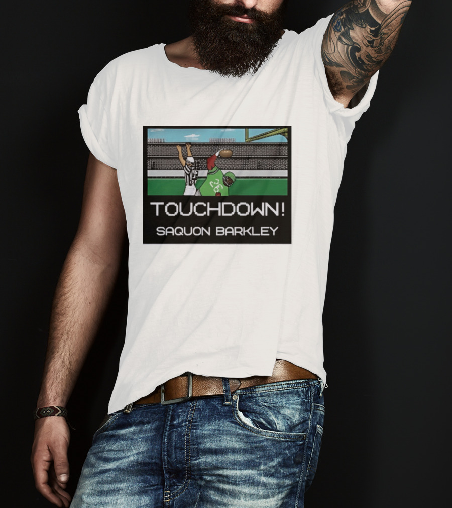 Touchdown Saquon Barkley Pixel Philadelphia Eagles T-Shirt